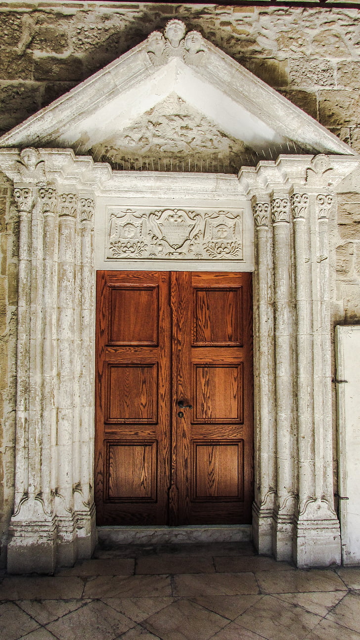 door, gate, entrance, church, orthodox, religion, panagia chrysopolitissa