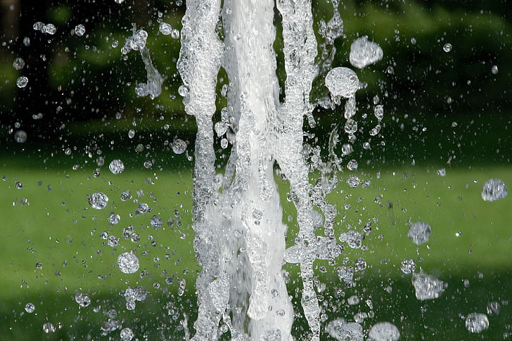 vann, fontene, våte, boble, vann-funksjonen, spray, drypp