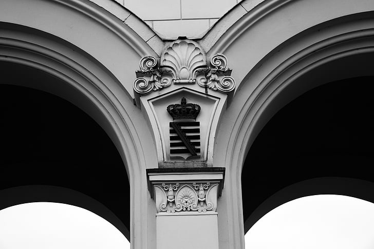 objectiu, arc, l'entrada, blanc, arquitectura, arc, Saxònia