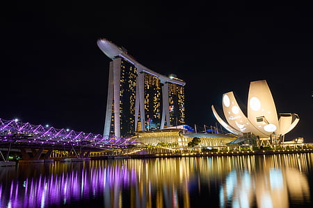 Singapur, luksusowe, azjatycki, wspaniały, Architektura, bogactwo, współczesny