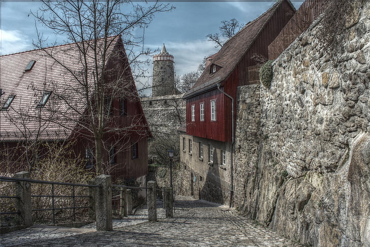 Bautzen, oude stad, stad, water kunst, historisch, het platform, huizen