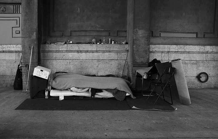 Paris, Francija, pilsēta, pilsētās, pilsētas, gultiņa, bezpajumtnieki