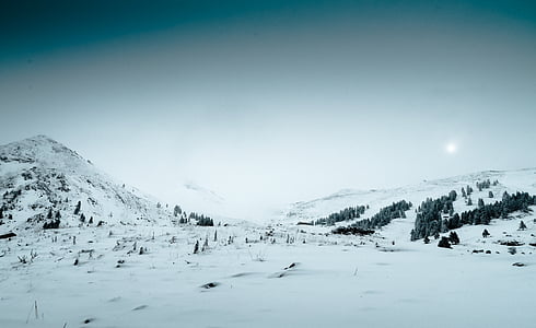 snowfields, päivä, aika, lumi, talvi, kylmä lämpötila, Luonto
