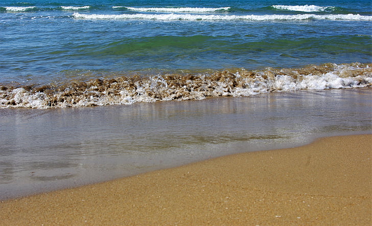 mar, onda, areia, praia, férias, pulverizador, molhado