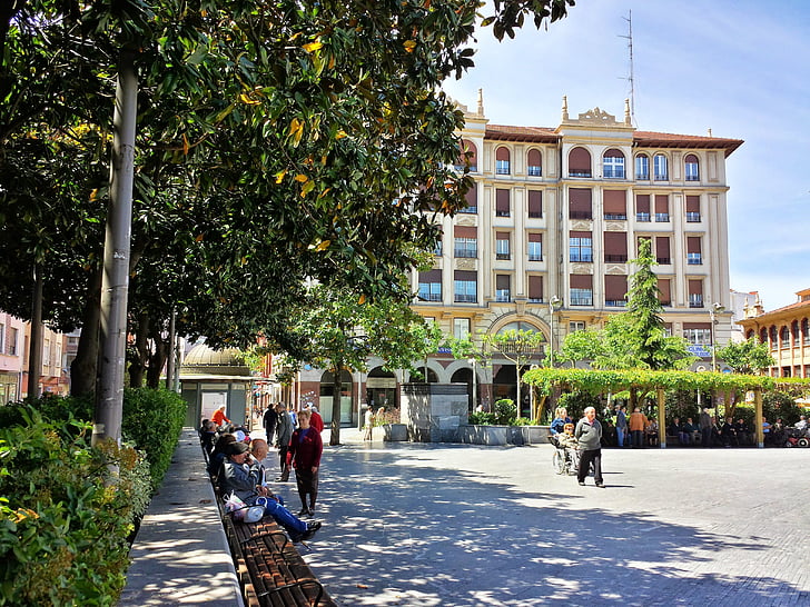 Barakaldo, Vizcaya, Euskadi, Praça, Praça do mercado, cidade velha, centro da cidade