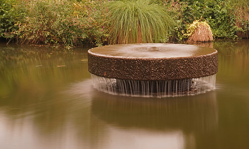fontein, water, vijver, Lake, natuursteen fontein