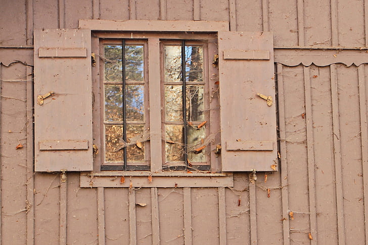 ventana, ventanas de madera, madera, ventana antigua, fachada, fachada de madera, Hauswand