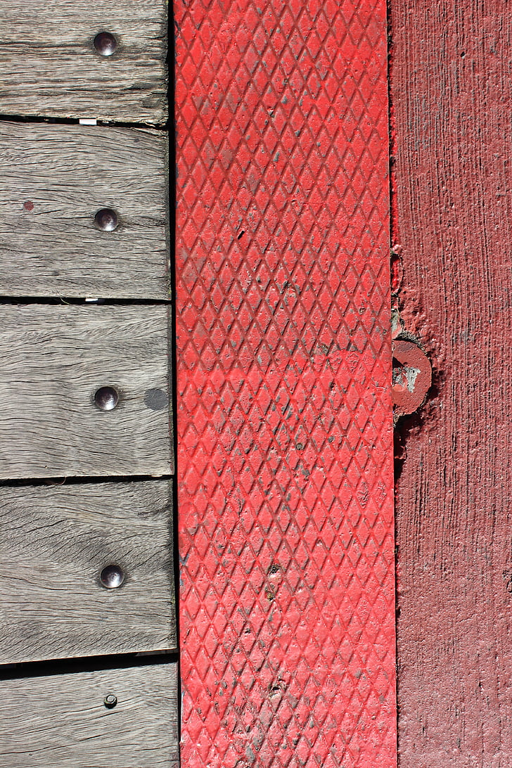 textura, metall, fusta, patró, fons, fusta - material, vermell