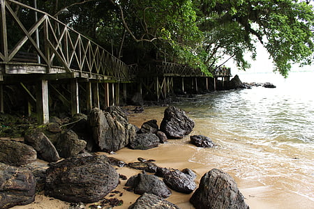 sand, summer, stones, sun, paradise, beach, sunny