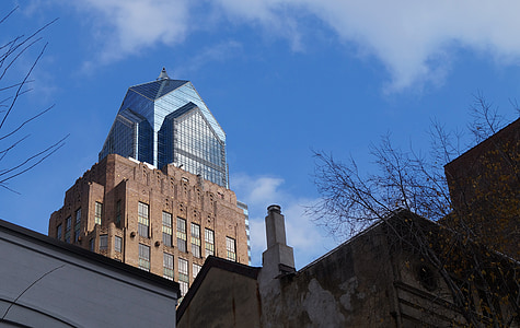 Filadelfie, městský, Pensylvánie, Panorama, mrakodrap, Architektura, budovy