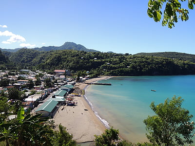 Santa Lucía, Isla del Caribe, Santa Lucía, mar, azul, agua, Playa