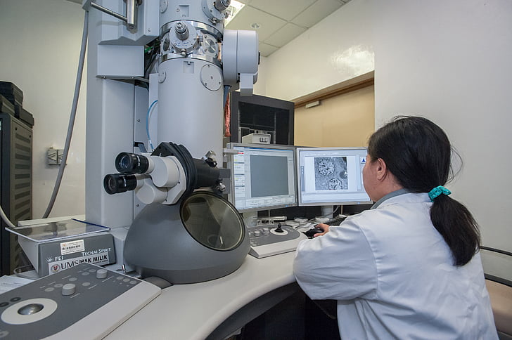 transmission electron microscope, universiti malaysia sabah, biotechnology research institute, machinery, mature adult, industry, occupation