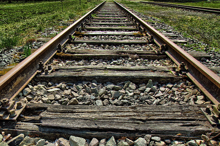 铁路, gleise, 阈值, 铁路轨道, 运输, 钢, 火车