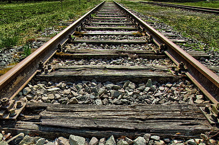 鉄道, gleise, しきい値, 鉄道線路, 交通, 鋼, 鉄道