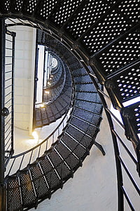 stopnice, svetilnik, koraki, arhitektura, spiralno, stopnišče, vzpon