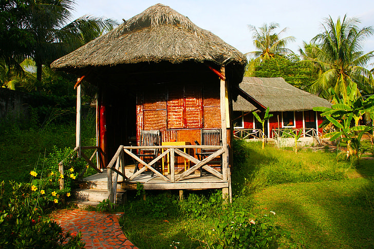halm hut, kabine, Vietnam, hytte, halm, Village, hjem