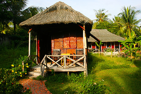 rơm túp lều, cabin, Việt Nam, túp lều, rơm, làng, Trang chủ