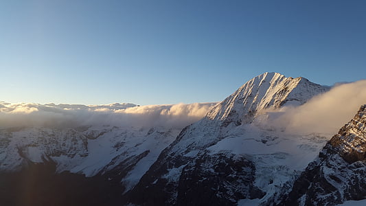 königsspitze, Sunrise, hory, Gran zebru, Monte zebru, ortlergruppe, Alpine