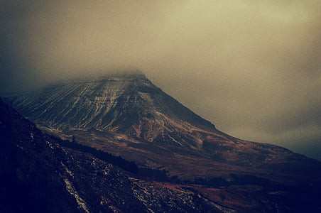 Темный, Гора, Природа, Вулкан, пейзаж, Горная вершина, на открытом воздухе