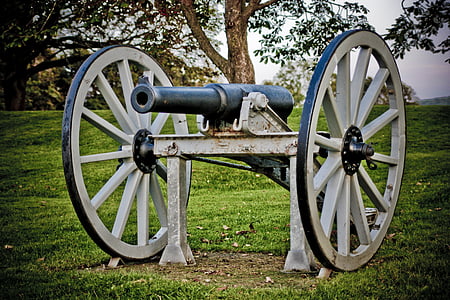 Cannon, relik, historiska, nova scotia, gamla, vapen, kriget