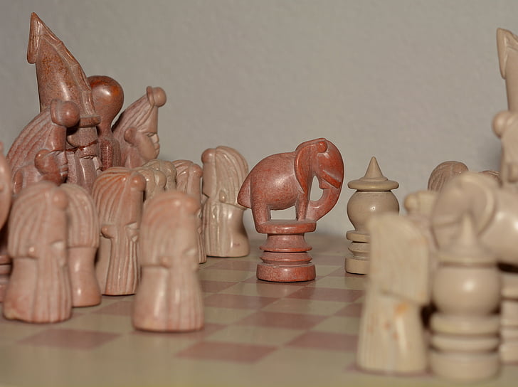 Catur, permainan catur, buah catur, batu, strategi