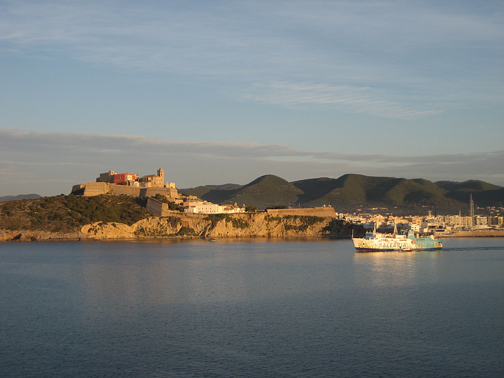 ibiza, outlook, old town, castle, spain, balearic islands
