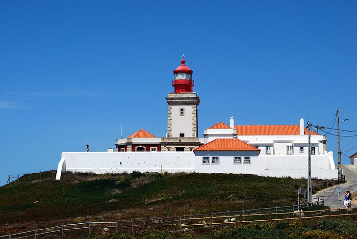 Latarnia morska, Cabo da roca, Portugalia, zachód, Europy