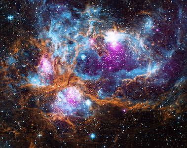 Omaras ūkas, NGC 6357, difuzinis ūkas, vietos, Kosmosas, Visata, dangaus