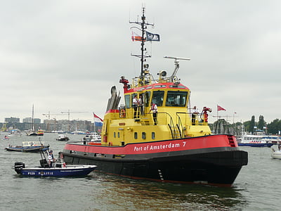port service, boat, amsterdam, nautical Vessel, harbor, transportation, sea