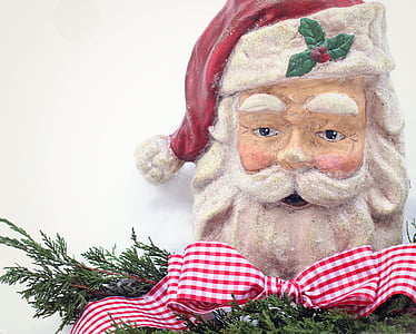 Santa, jul, Santa claus, ferie, vinter, rød, hat