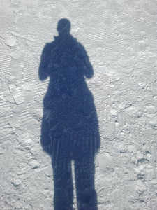 ombra, ombres xineses, l'hivern, neu, persones, fred - temperatura, a l'exterior