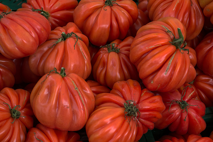 rau quả, gian hàng thị trường, cà chua