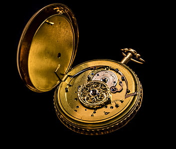 antique, brass, classic, clock, dial, equipment, gold