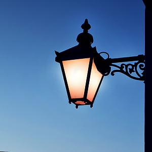 灯, lampost, 光, 街道, 老, 年份, 灯笼