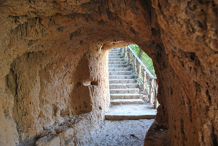 công viên đá monastery, nuevalos, bậc thang, kiến trúc, cũ, lịch sử