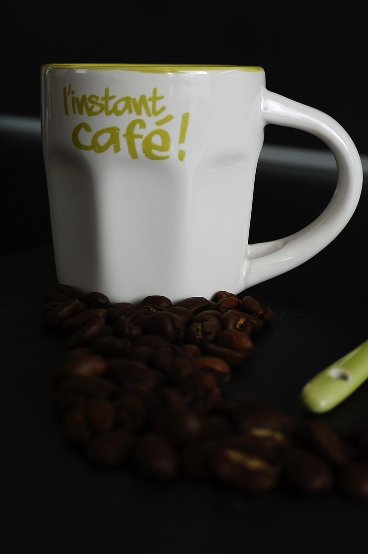 coffee, cup, beans, drink, cafe, mug, hot