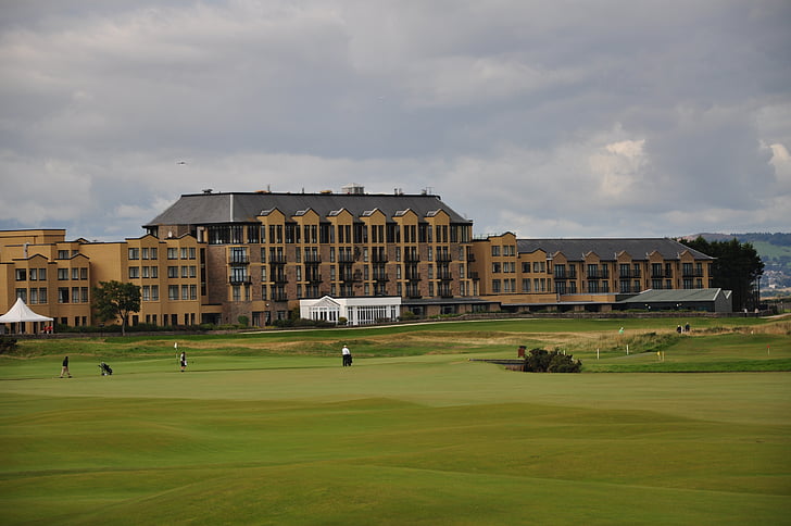 Escócia, St. andrews, Golf, campo de golfe, antigo curso, arquitetura, exterior do prédio