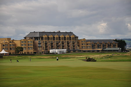 Шотландия, Сейнт Андрюс, голф, голф игрище, стар курс, архитектура, изграждане на екстериора