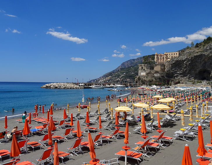 italy, beach, sea, landscape, amalfi coast, vacancy, hobbies