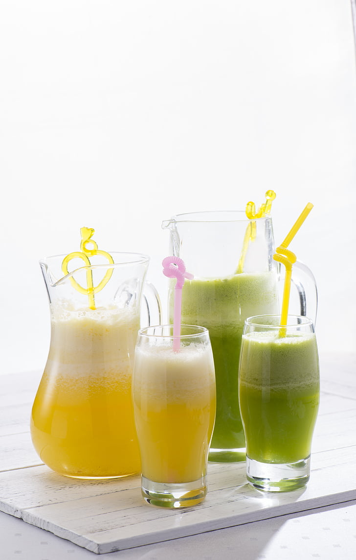 fruit juice, beverages, fruit and vegetable juice, drink, drinking glass, drinking straw, healthy eating