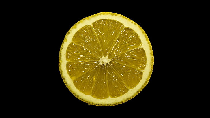 lemon, sour, fruit, yellow, vitamins, macro, refreshment