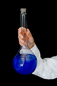 laboratory, lab, glass, liquid, blue, test, doctor