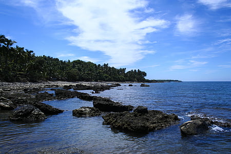 Азія, пляж, океан, гірські породи, Роккі, море, морський пейзаж