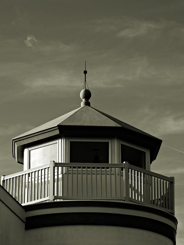 must ja valge, Lighthouse, Bu, majakas, Landmark, taevas, ranniku
