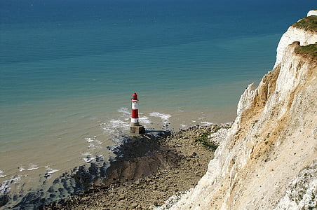 seven sisters, lighthouse, beachy head, guidance, sea, direction, water