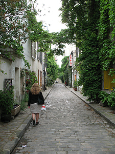 žena, hodanje, kupovina, Pariz, Francuska, strani, ulica