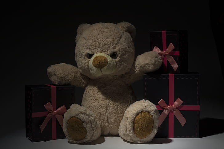 children, teddy bear, plush, gifts