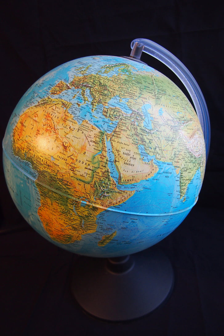 globe, hemisphere, africa, world, map of the world, globe - Man Made Object, planet - Space