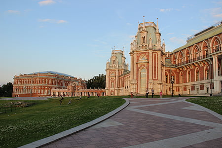 莫斯科, 博物馆, tsaritsyno, 历史, 俄罗斯, 天空, 蓝蓝的天空