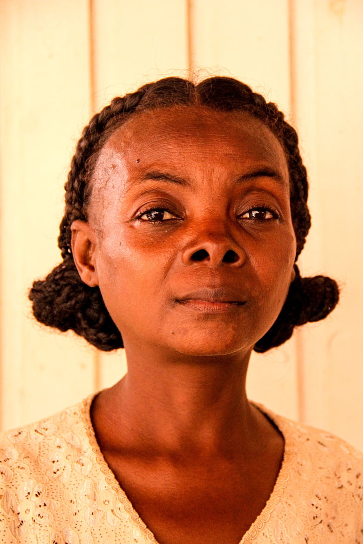 ženska, Madagaskar, Afrika, smole, črno kožo, afriške, portret